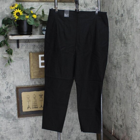 NWT Ella Rafaella Womens Plus Size Straight Leg Pants LRBSC101R2 18W Black - Picture 4 of 6